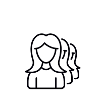 icon of a woman with long hair