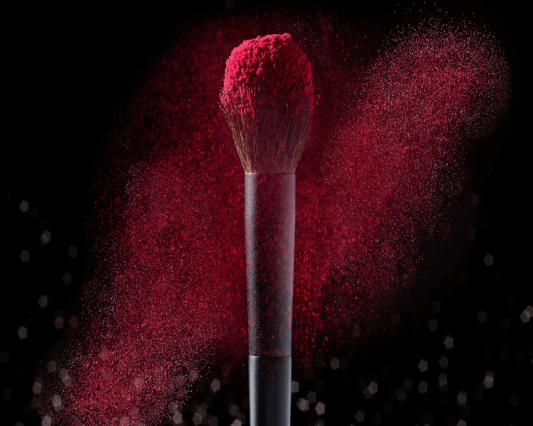 Brush and a speckle of Red Eye shadow