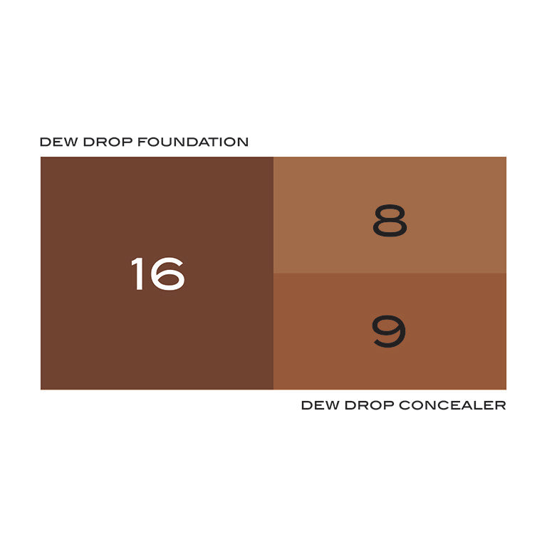 16 - WARM BROWN / NEUTRAL - light-to-medium coverage foundation for dewy skin in warm brown with neutral undertones