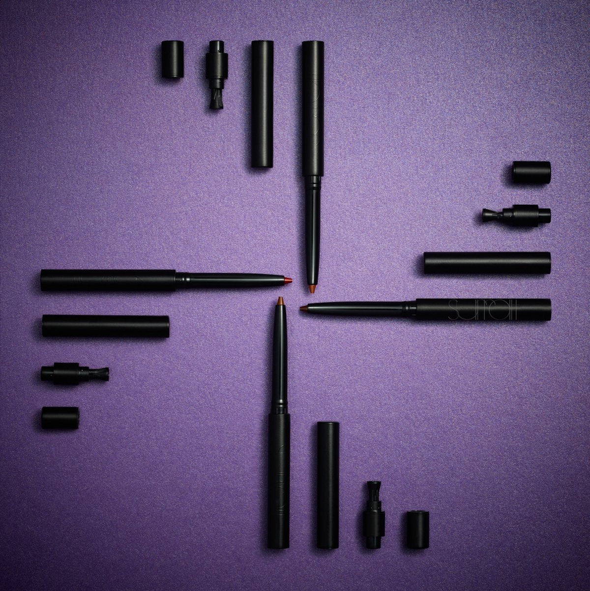 ALLVAR - long-wearing lip liner group flat lay of all shades