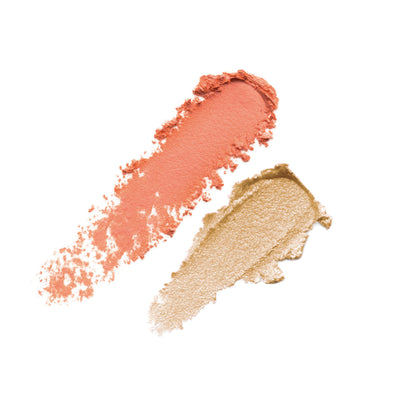 GOLDEN RADIANCE - product image showing golden radiance swatches of Artistique Blush and Torche Lumiere
