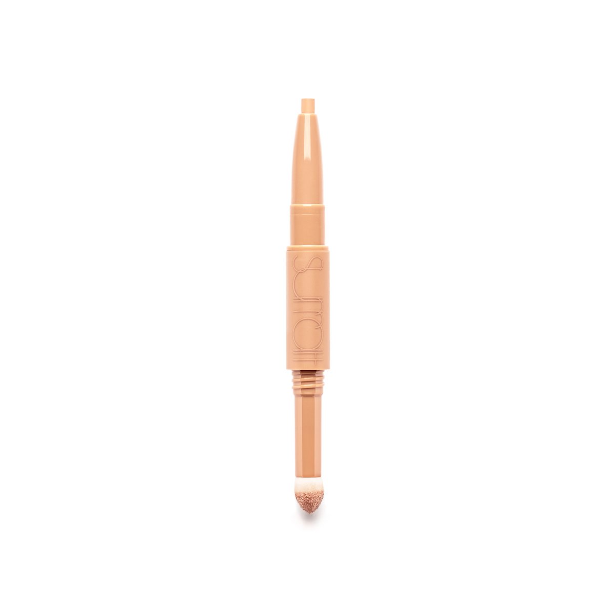 EFFERVESCE - Peach and Rose Gold Sparkle - dual-ended eye baton with clarifying waterline liner in peach and corresponding shimmering powder in rose gold sparkle