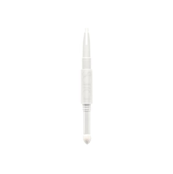 PERLE - White and Scintillating Sparkle - dual-ended eye baton with clarifying waterline liner in white and corresponding shimmering powder in scintillating sparkle
