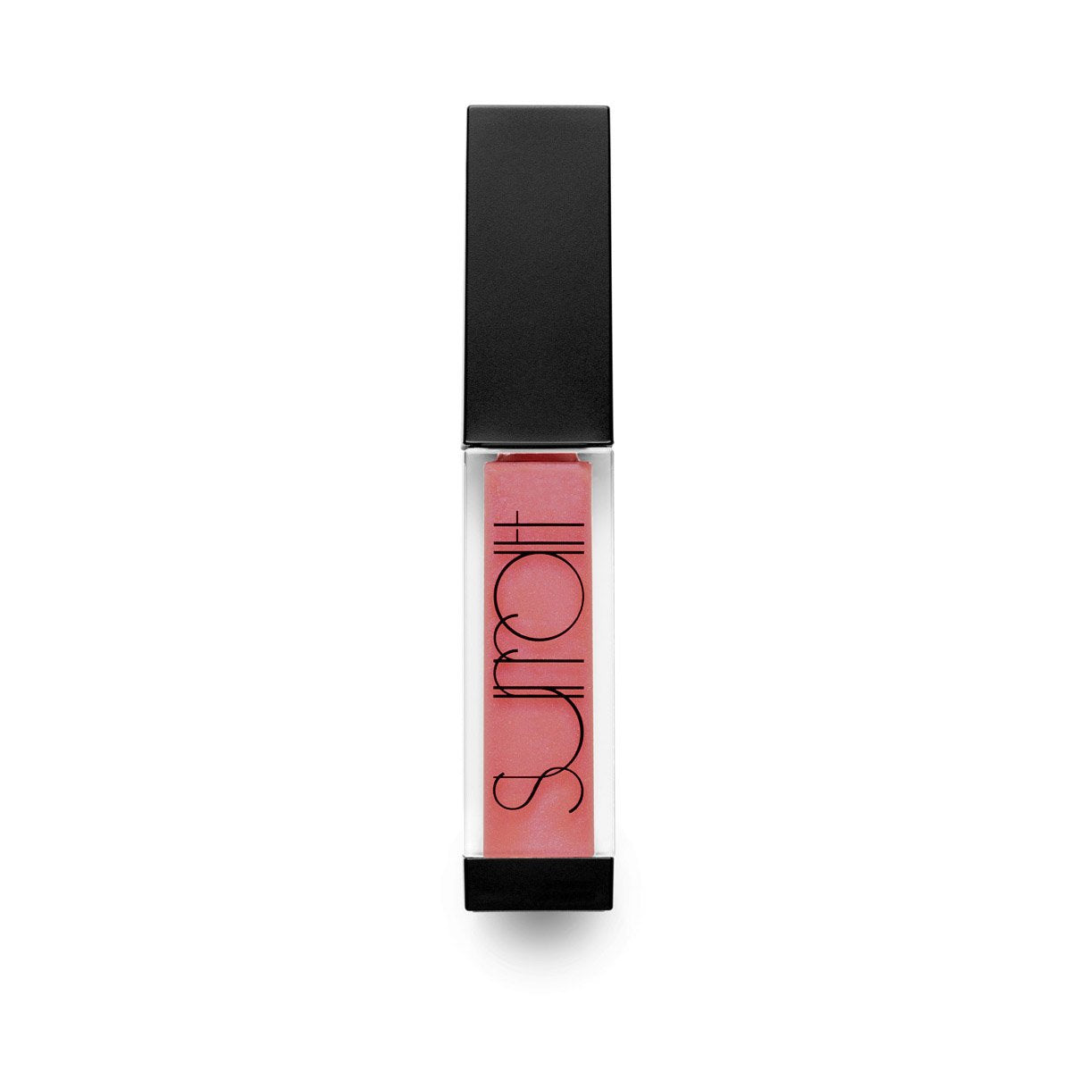 SOIGNE - WARM PINK WITH GOLD SHIMMER - high shine shimmering lip gloss in warm pink with gold glitter